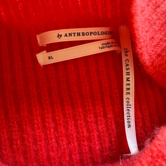 Anthropologie Red Cowl Neck Sweater - Picture 3 of 4